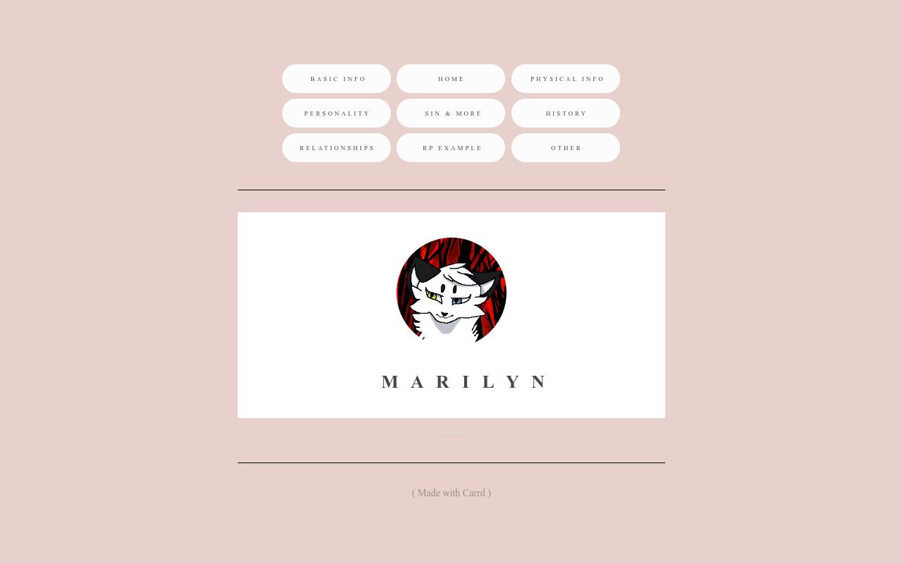 Carrd profile picture for @marilyn